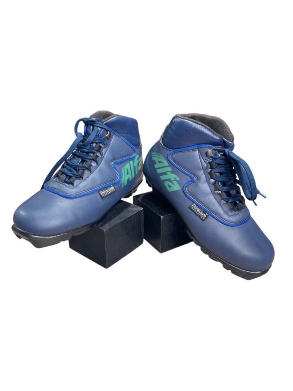 Alfa Caribou Ski Boots Blue Shoes Size 39 Men's US 6.5 Women's Sz 8